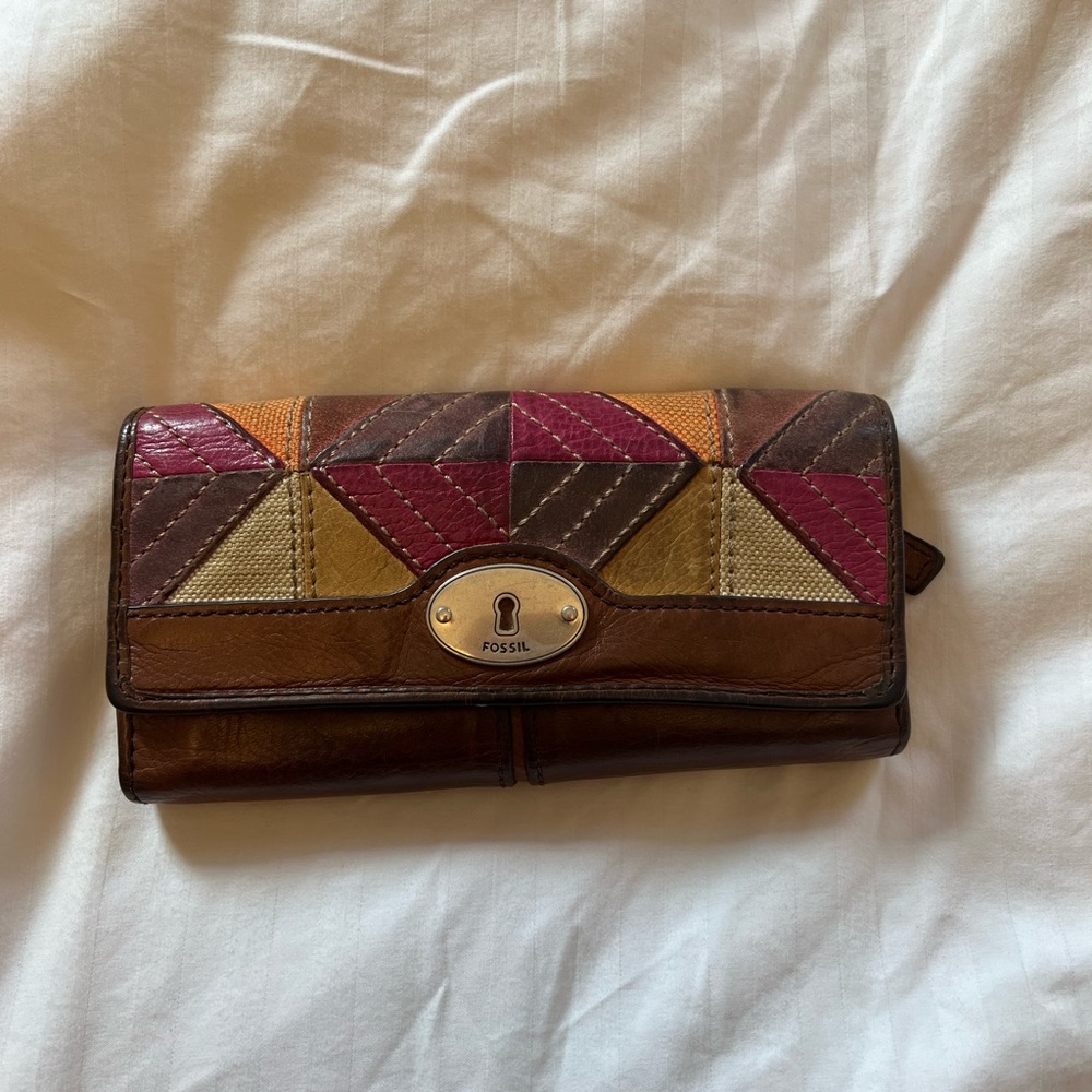Fossil Women's Geometric Flap Wallet